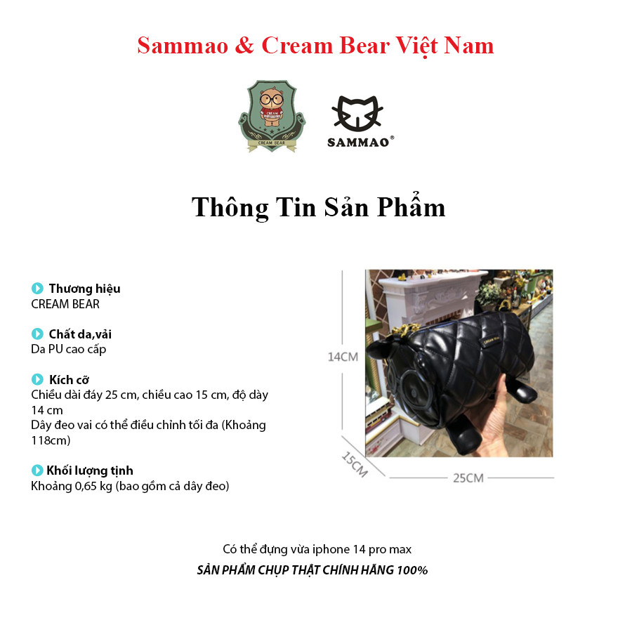 Túi Xách Nữ Thời Trang CREAM BEAR Chính Hãng C1239-2