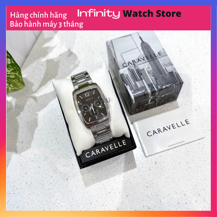 Đồng hồ nam CARAVELLE By Bulova model 43C118 dây thép không gỉ 6 kim cá tính