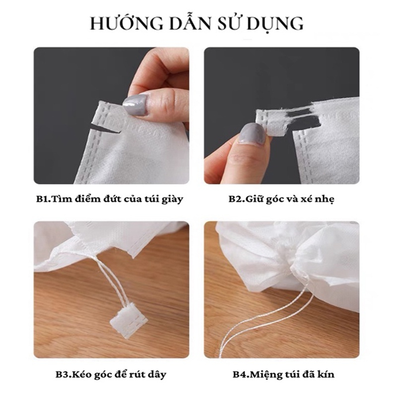Túi Đựng Giày Đa Năng Vải Không Dệt, Miệng Dây Rút Tiện Lợi Size To 88391 Tiện Ích 777