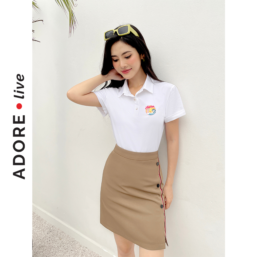 Chân váy Mini skirts casual style tuytsy nâu ánh rêu 323SK1012 ADORE DRESS