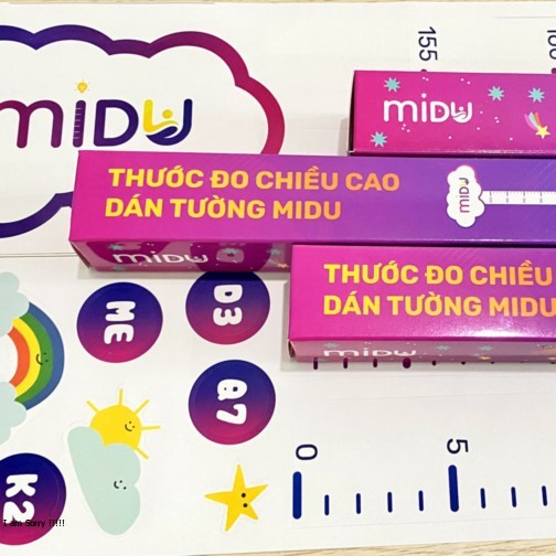 Thước đo chiều cao decal dán tường Midu