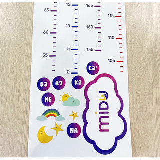 Thước đo chiều cao decal dán tường Midu