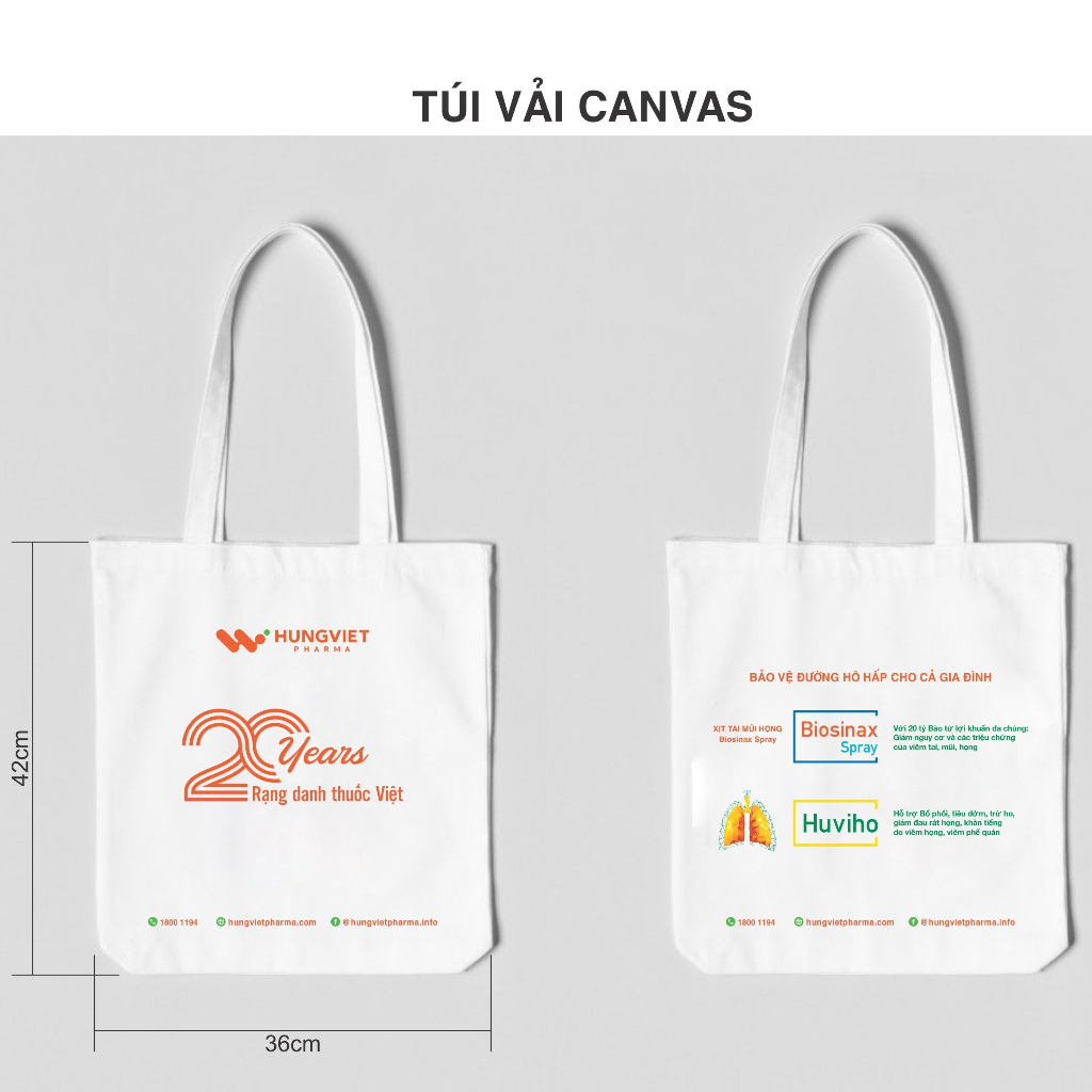 GIFT_Túi Tote Canvas HungVietPharma