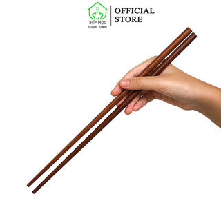 Đũa Nấu Ăn Gỗ Hương/Cẩm Lai Tự Nhiên Để Mộc HAHANCO 01 Đôi 35cm [CTL724]