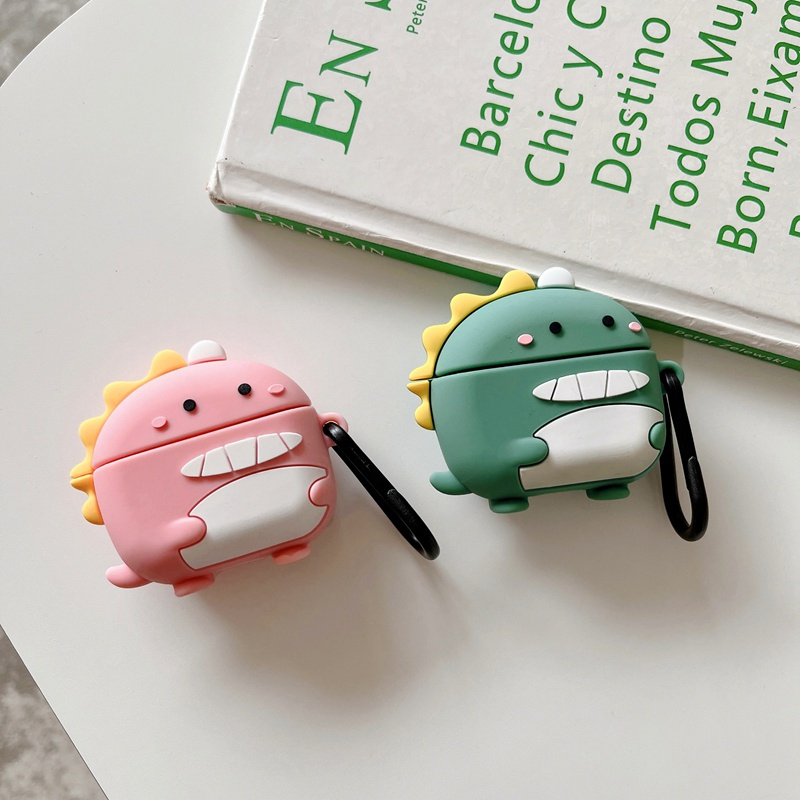 Case Airpods 1/2- Ốp Tai Nghe Bluetooth Không Dây Khủng Long Dễ Thương