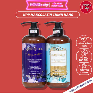 Cặp Dầu Gội Xả Maxcolatin Phục Hồi Tóc Khô Xơ Hư Tổn, Dầu Gội Giảm Rụng Tóc và Ngăn Ngừa Gàu