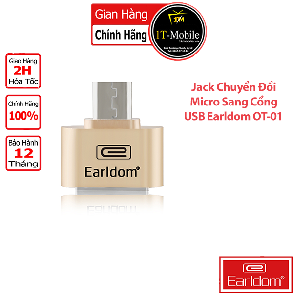 Jack Chuyển Đổi Micro Sang Cổng USB Earldom OT-01.