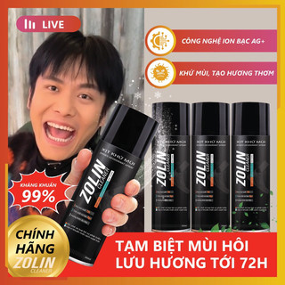 Xịt khử mùi giày lưu hương chống hôi chân bình xịt loại bỏ vi khuẩn ngăn mồ hôi công nghệ Bạc ion Zolin Cleaner