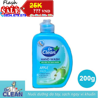 Sữa rửa tay sạch khuẩn Dr.Clean Hương táo - Chai 200g