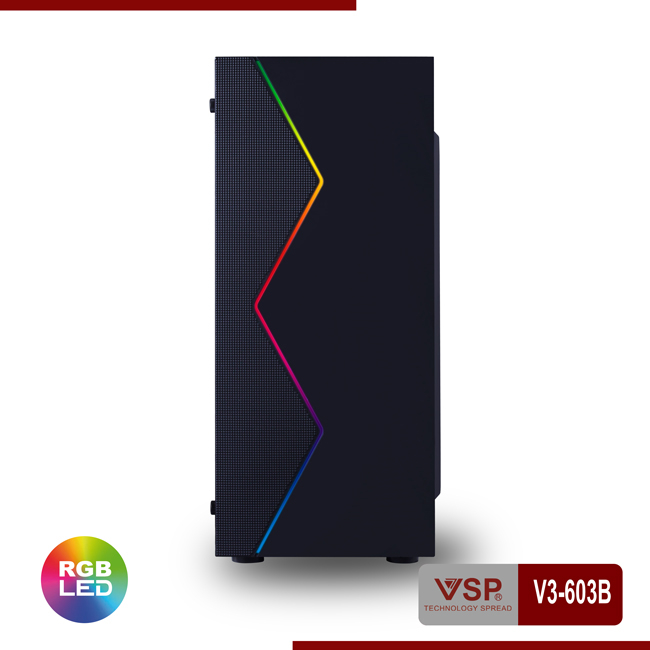 Vỏ Máy Tính | Case VSP V3-603 Có Sẵn Led Rgb . - Hàng Chính Hãng