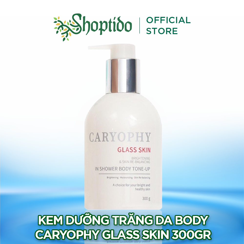 Kem Dưỡng Ẩm Trắng Da 3in1 Glass skin in Shower Body Tone up Caryophy