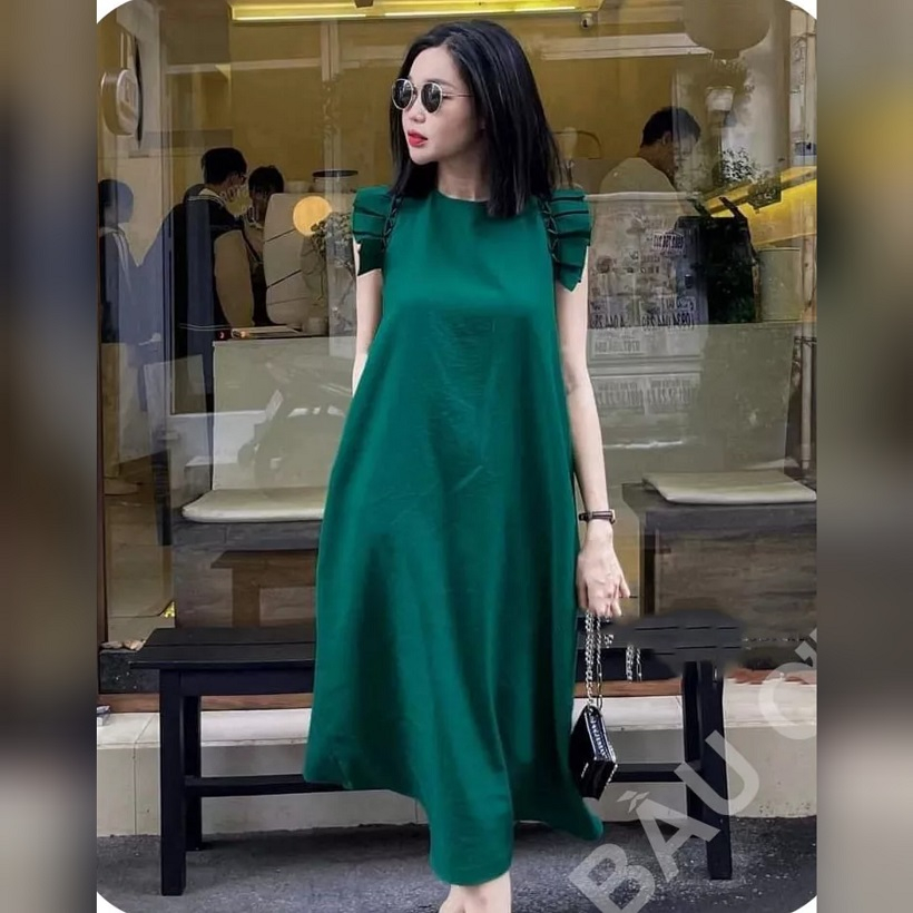Đầm bầu xinh giá rẻ-Váy bầu dáng suông chất mát đẹp mặc bầu và sau sinh