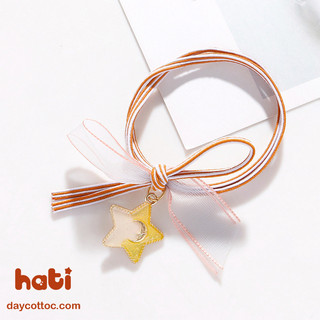 Set 3 dây cột tóc nhỏ trơn nhiều màu