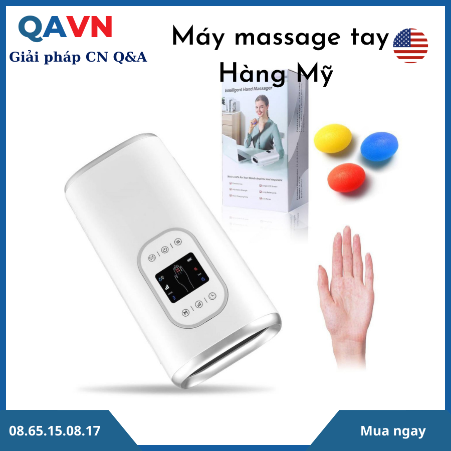 (Hàng Mỹ) Máy massage tay SOFTGYM - Mát xa Trị Liệu Tích Hợp Nhiệt, Matxa Vùng Cổ, Mu, Ngón, Lòng Bàn Tay