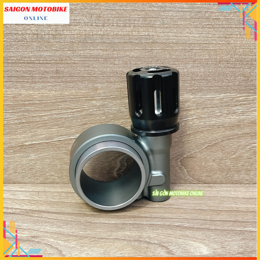 Nguyên Bộ Núm Tăng Chỉnh Phuộc HPA núm lớn xài phuộc Ohlins,RCB,Nitron... màu xám núm đen bên trái