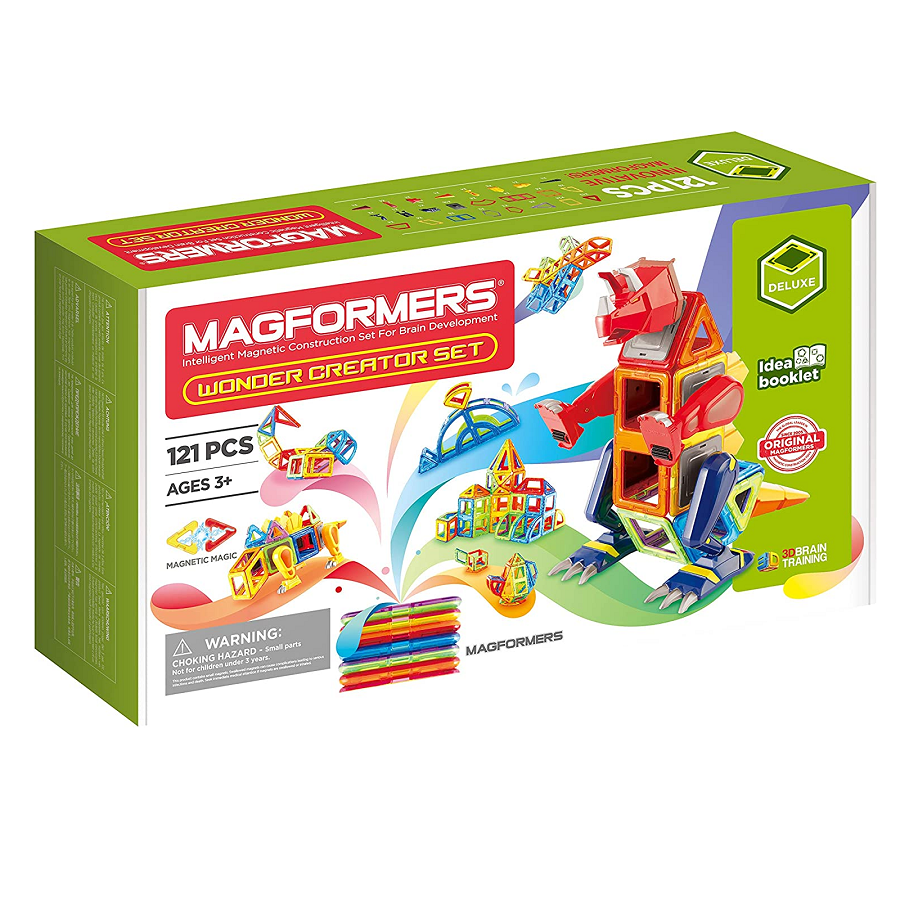 Đồ chơi xếp hình nam châm Hàn Quốc Magformers Bộ Kỳ Quan Sáng Tạo 121 Mảnh