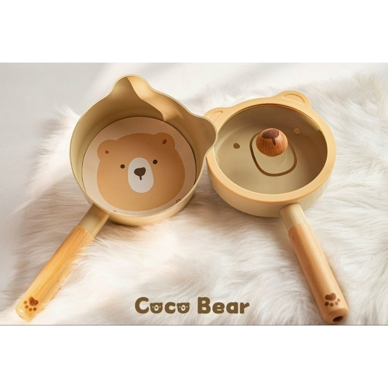 Bộ Nồi Chảo Cocobear Ấm Baby Nồi Chảo Chống Dính Nấu Ăn Cho Bé Ấm Gift Decor