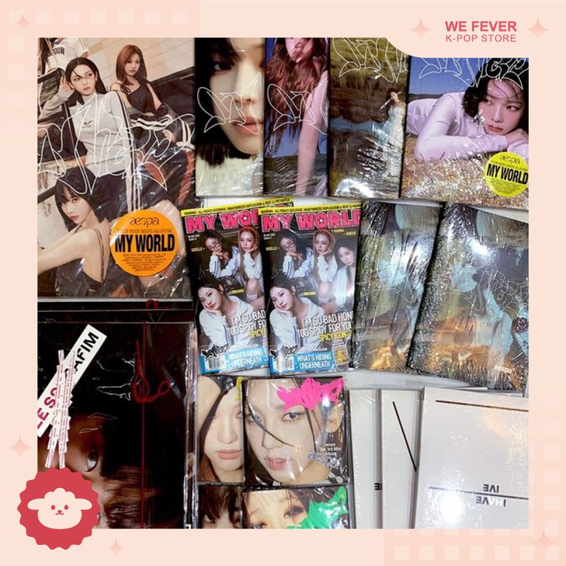 Bộ album bo góc [MY WORLD] đủ các ver | AESPA | Hàng chính hãng Hàn Quốc