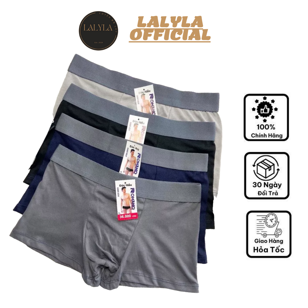 quần sịp đùi nam cao cấp, quần lót nam boxer đùi chất cotton đẹp giá sinh viên LALAYLA