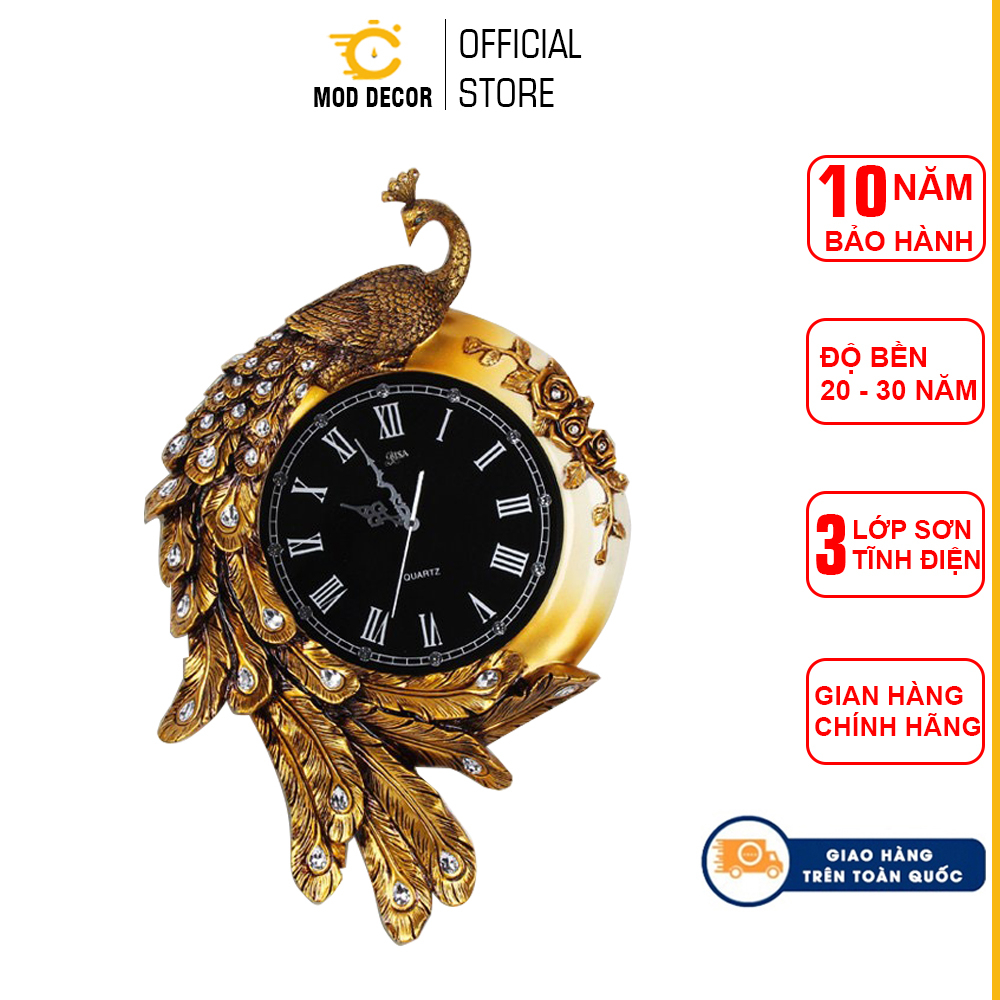 Đồng hồ treo tường trang trí công phượng, tráng gương MOD Decor mã 906, Lianzhang JJT