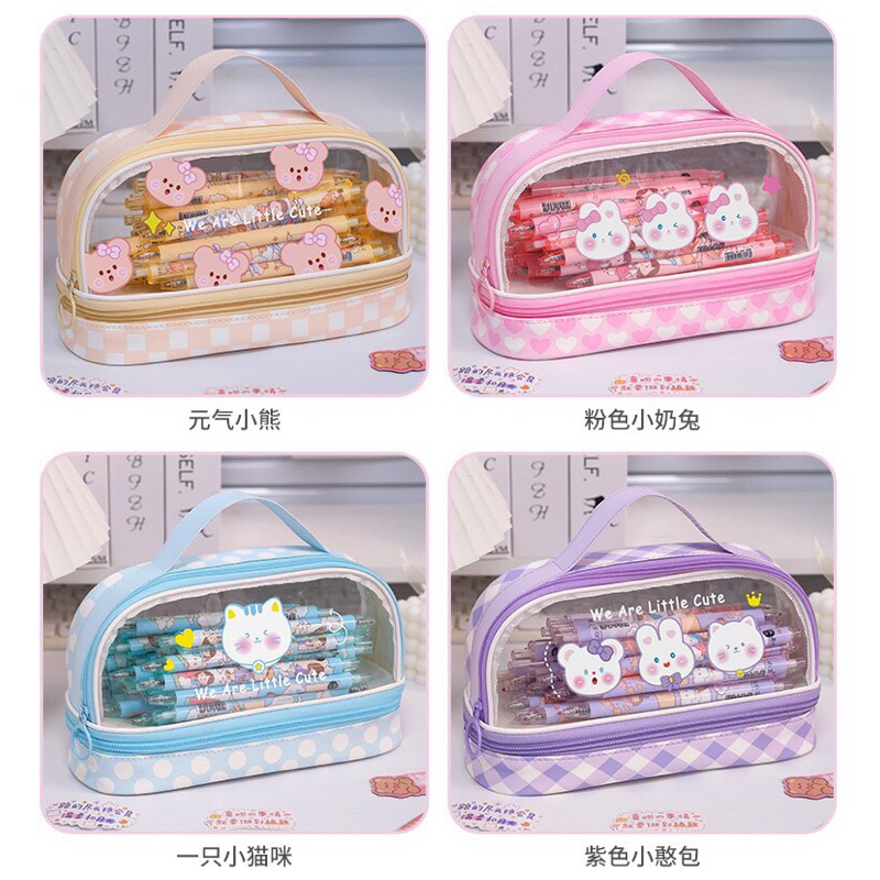 ( Tặng quà ) Hộp đựng bút cỡ chống nước, bụi bẩn thiết kế hình túi xách có quai cầm dễ thương