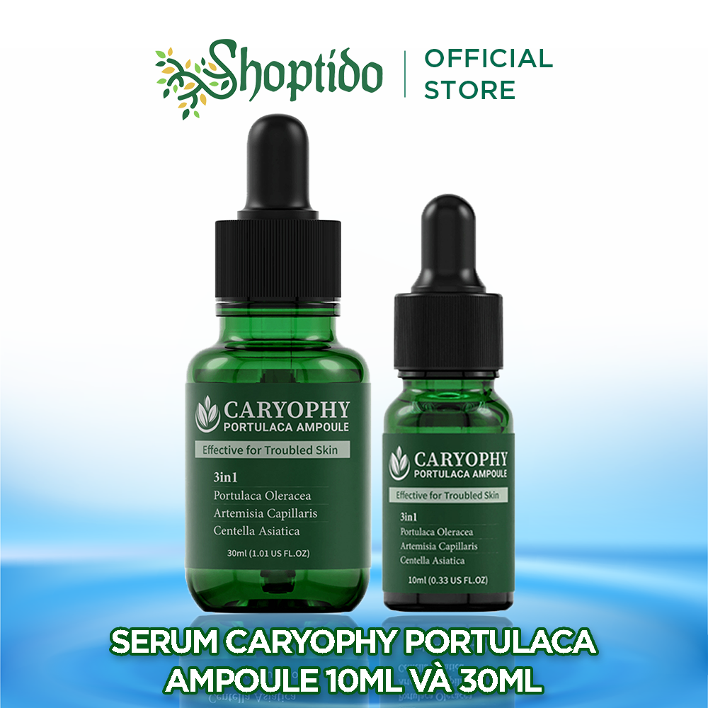 Serum Caryophy Portulaca Ampoule hỗ trợ phục hồi da mụn chiết xuất từ rau sam 10ML NPP Shoptido