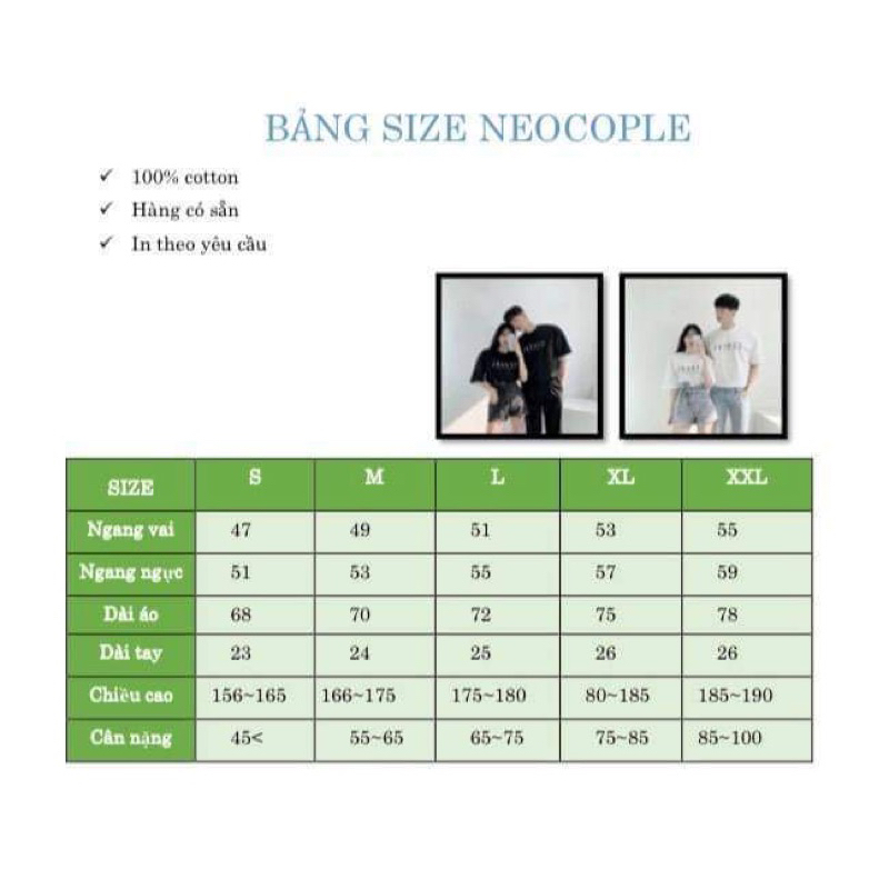 Áo phông đôi Tim Lá Neocouple