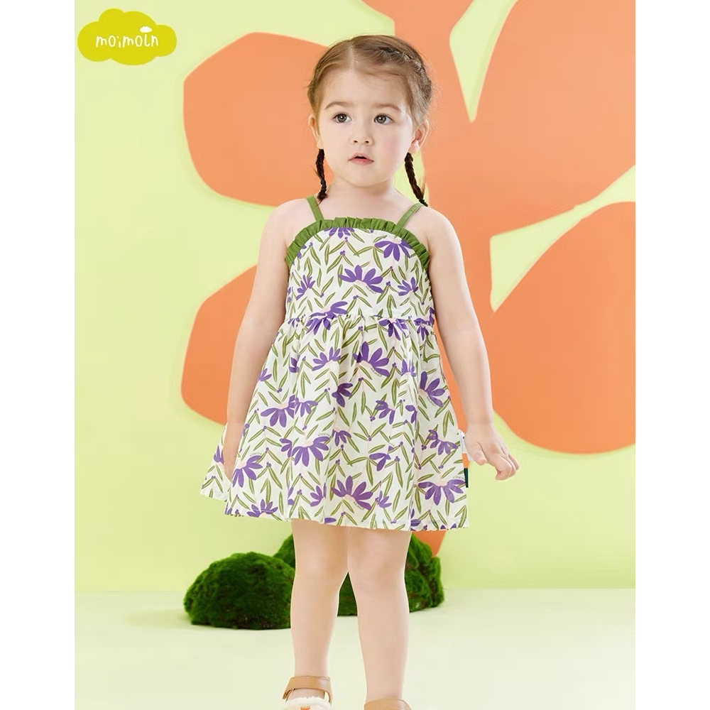 V2377 Đầm Moimoln BG 2 dây hoa 2 màu (10-26kg)