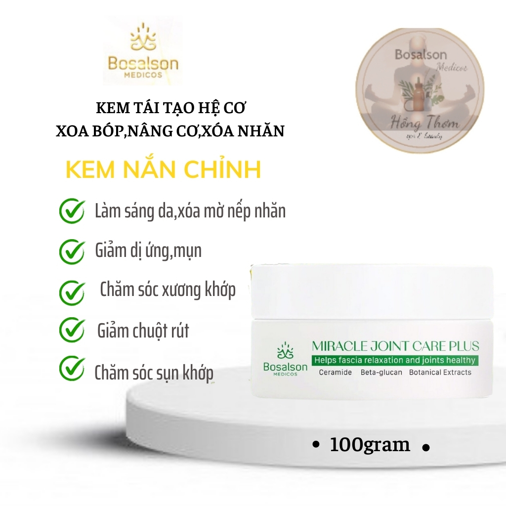 Kem tái tạo và phục hồi hệ cơ Bosalson Medicos MIRACLE JOINT CARE 100 gr