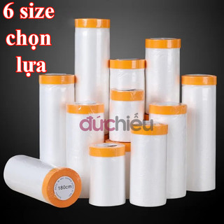 Màng bọc nilon che bụi đa năng, băng keo che sơn, che phủ ngăn bụi SIZE TO – Đức Hiếu Shop
