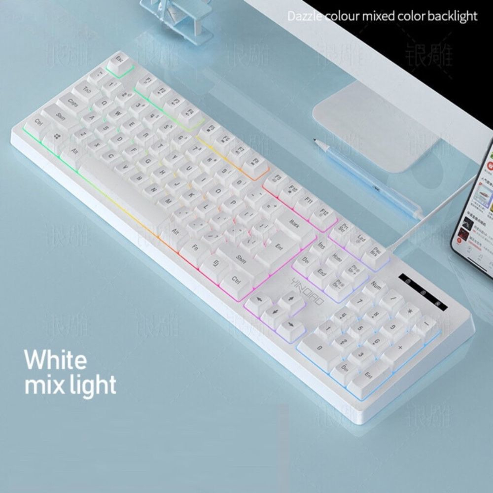 Bàn Phím Giả Cơ YINOIAO K200 4 Màu Phím LED RGB Xuyên Chữ [CHÍNH HÃNG]- Bàn Phím Máy Tính Siêu Đẹp Phù Hợp Dân Văn Phòng | BigBuy360 - bigbuy360.vn