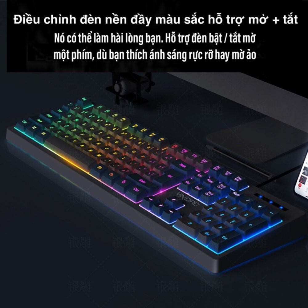 Bàn Phím Giả Cơ YINOIAO K200 4 Màu Phím LED RGB Xuyên Chữ [CHÍNH HÃNG]- Bàn Phím Máy Tính Siêu Đẹp Phù Hợp Dân Văn Phòng | BigBuy360 - bigbuy360.vn