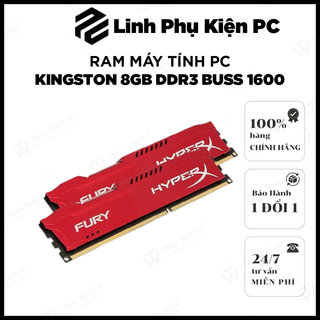 RAM Kingston 8Gb DDR3 Bus 1600Mhz Mới 100% Bảo Hành 3 Năm 1 Đổi 1