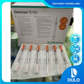  Bơm tiêm tiểu đường B.Braun Omnican 1ml 100 I.U cam  H100 cái  - Sản xuất Hàn Quốc 