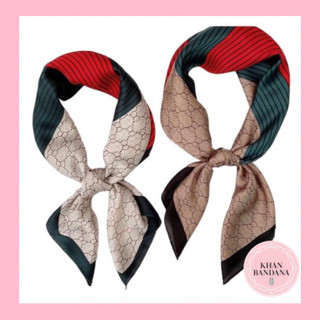 Khăn turban lụa vuông size 70x70cm hoạ tiết cổ điển