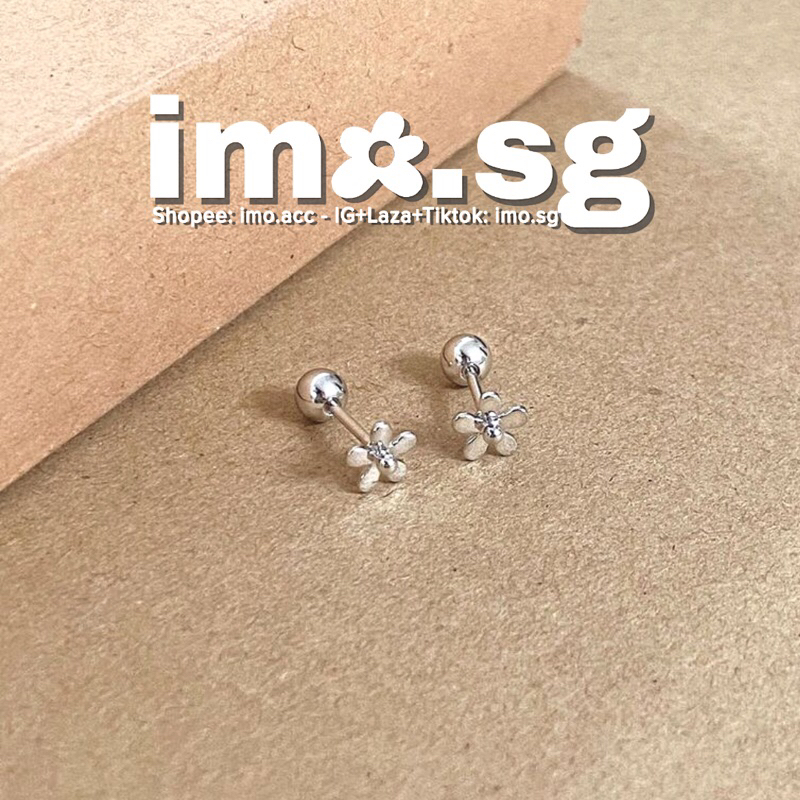 Bông tai hoa 5 cánh mini thép không gỉ imo.sg dễ thương đơn giản ngọt ngào dễ diện hằng ngày