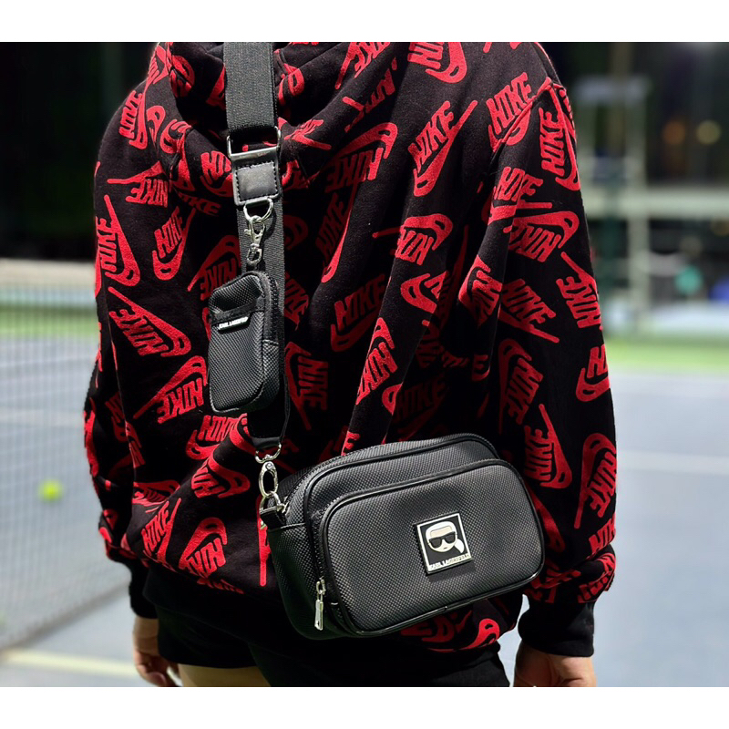 Túi Đeo Chéo Nam Nữ Cao Cấp Mini Karl Chất Liệu Da Si Chống Thấm BÁNH MÌ STORE Túi Chéo Thời Trang Karl Kèm Túi Mini