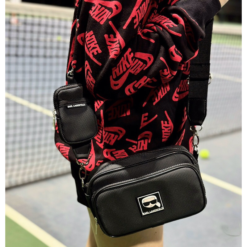 Túi Đeo Chéo Nam Nữ Cao Cấp Mini Karl Chất Liệu Da Si Chống Thấm BÁNH MÌ STORE Túi Chéo Thời Trang Karl Kèm Túi Mini