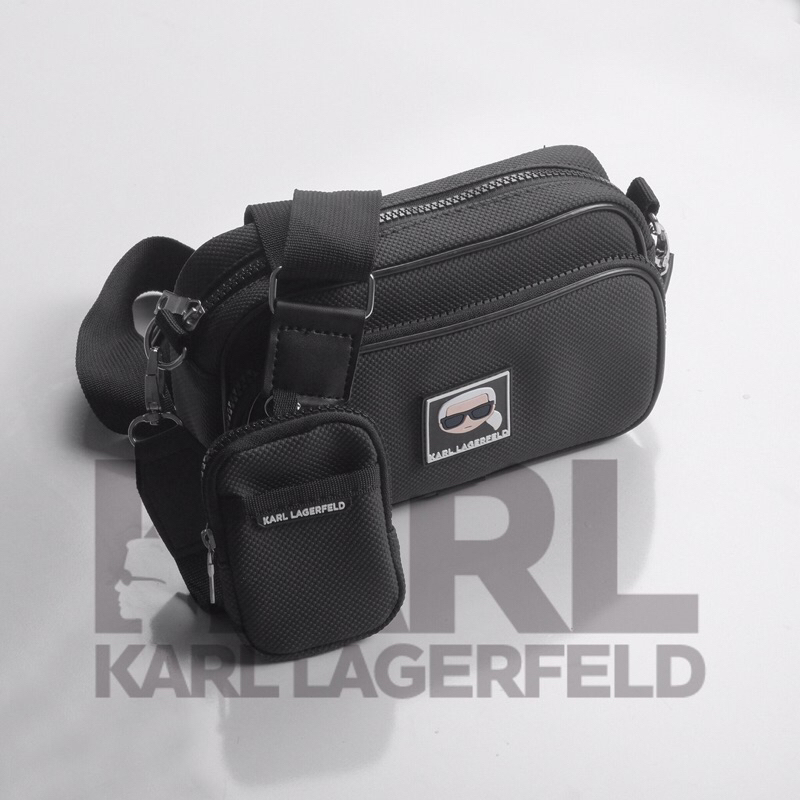 Túi Đeo Chéo Nam Nữ Cao Cấp Mini Karl Chất Liệu Da Si Chống Thấm BÁNH MÌ STORE Túi Chéo Thời Trang Karl Kèm Túi Mini