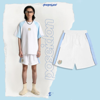 FW.GOODS - Poseidon White/Blue Shorts - Quần dù form ngắn trên gối