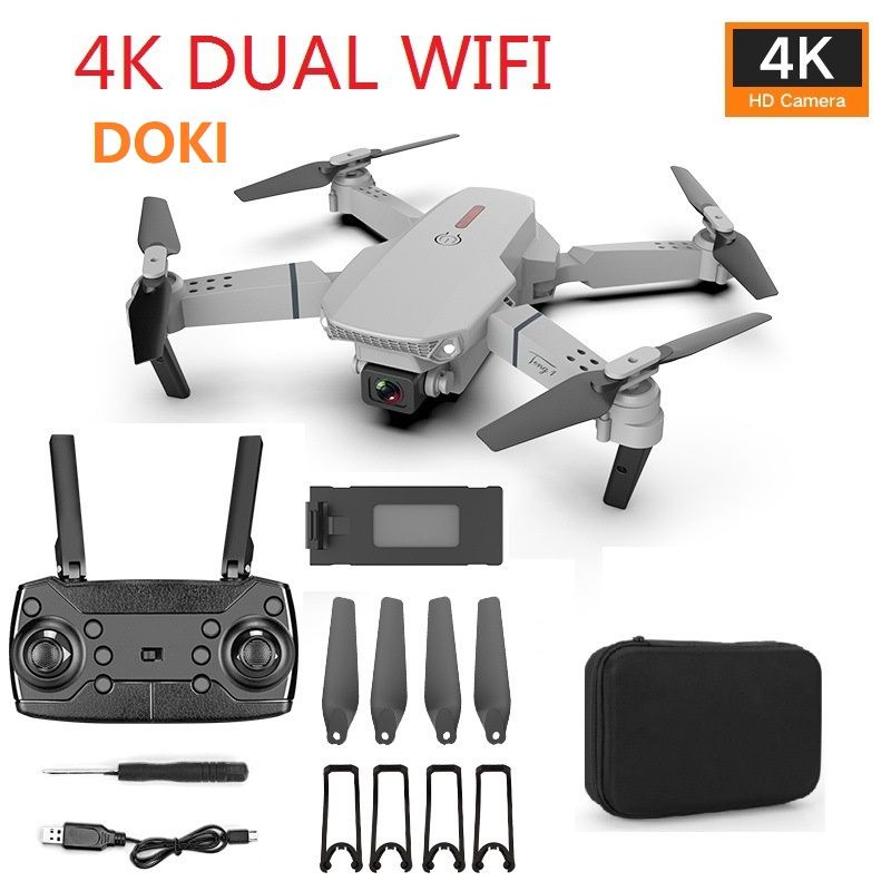 Flycam E88 Máy bay không người lái điều khiển từ xa chính hãng với Camera kép 4K WIFI FPV RC, cho người mới bắt đầu | BigBuy360 - bigbuy360.vn