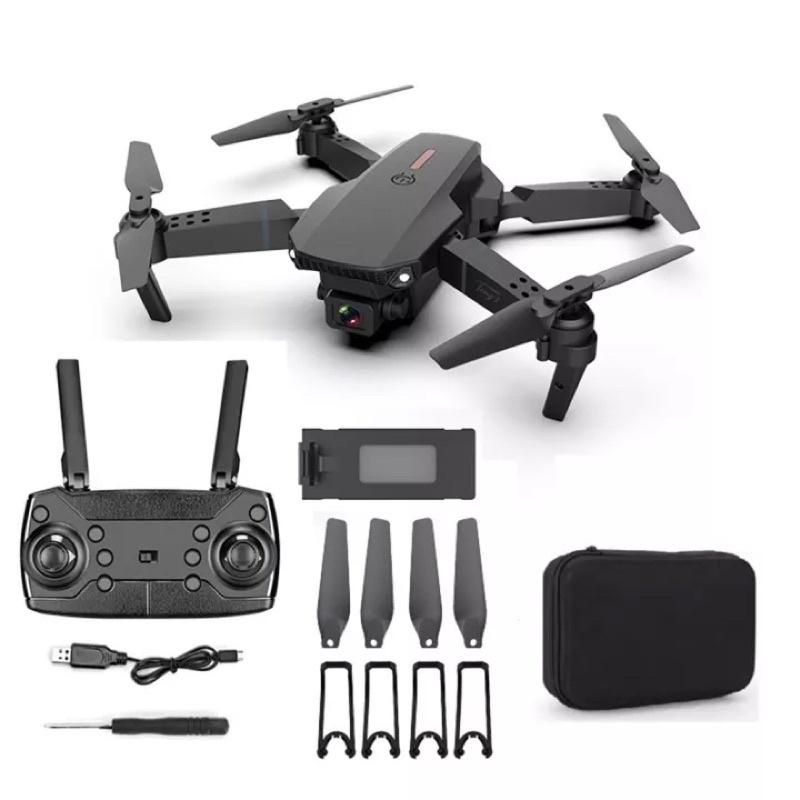 Flycam E88 Máy bay không người lái điều khiển từ xa chính hãng với Camera kép 4K WIFI FPV RC, cho người mới bắt đầu | BigBuy360 - bigbuy360.vn