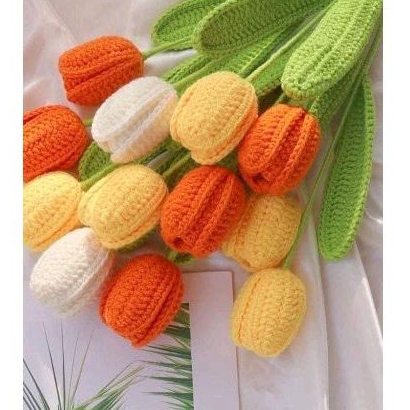 Hoa Tulip móc len | Hoa Handmade | Làm sản phẩm Theo mẫu