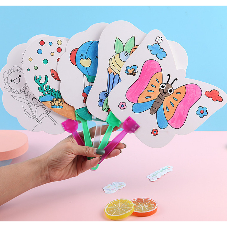 Quạt giấy tô màu sáng tạo cho bé TÉPPI STORE