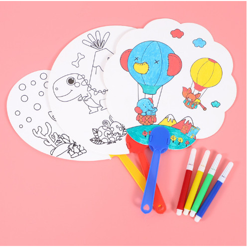 Quạt giấy tô màu sáng tạo cho bé TÉPPI STORE