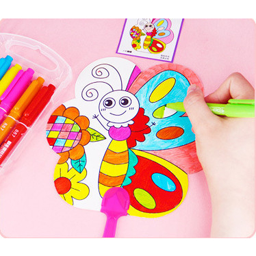Quạt giấy tô màu sáng tạo cho bé TÉPPI STORE