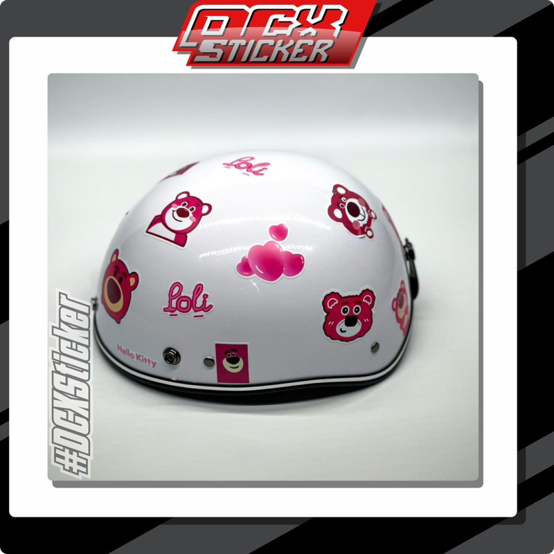 Sticker Gấu Dâu Trang Trí | Hình Dán Gấu Dâu Lotso Cute Dán Mũ Bảo Hiểm Điện Thoại Laptop Sổ Bình Nước | STK-003