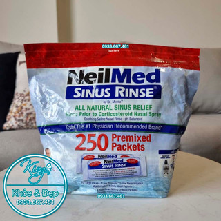 Muối rửa mũi neilmed sinus rinse của mỹ 250 gói