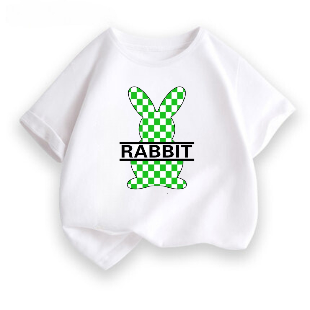 Áo thun cộc tay cho bé trai bé gái BEDDEP KIDS CLOTHES hình thỏ xanh đáng yêu từ 10-30kg hàng chính hãng