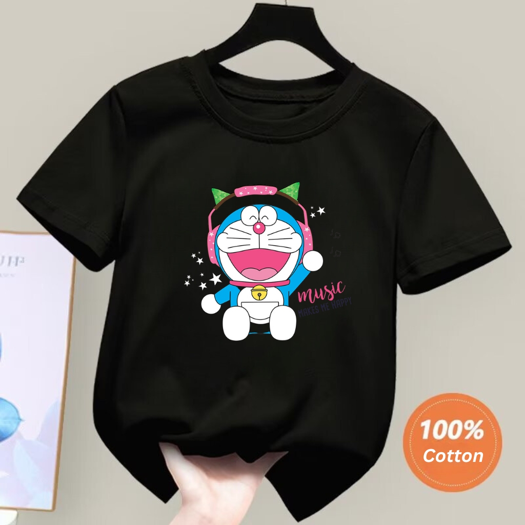 Áo thun cộc tay cho bé trai bé gái BEDDEP KIDS CLOTHES hình DOREMON đáng yêu từ 10-30kg hàng chính hãng